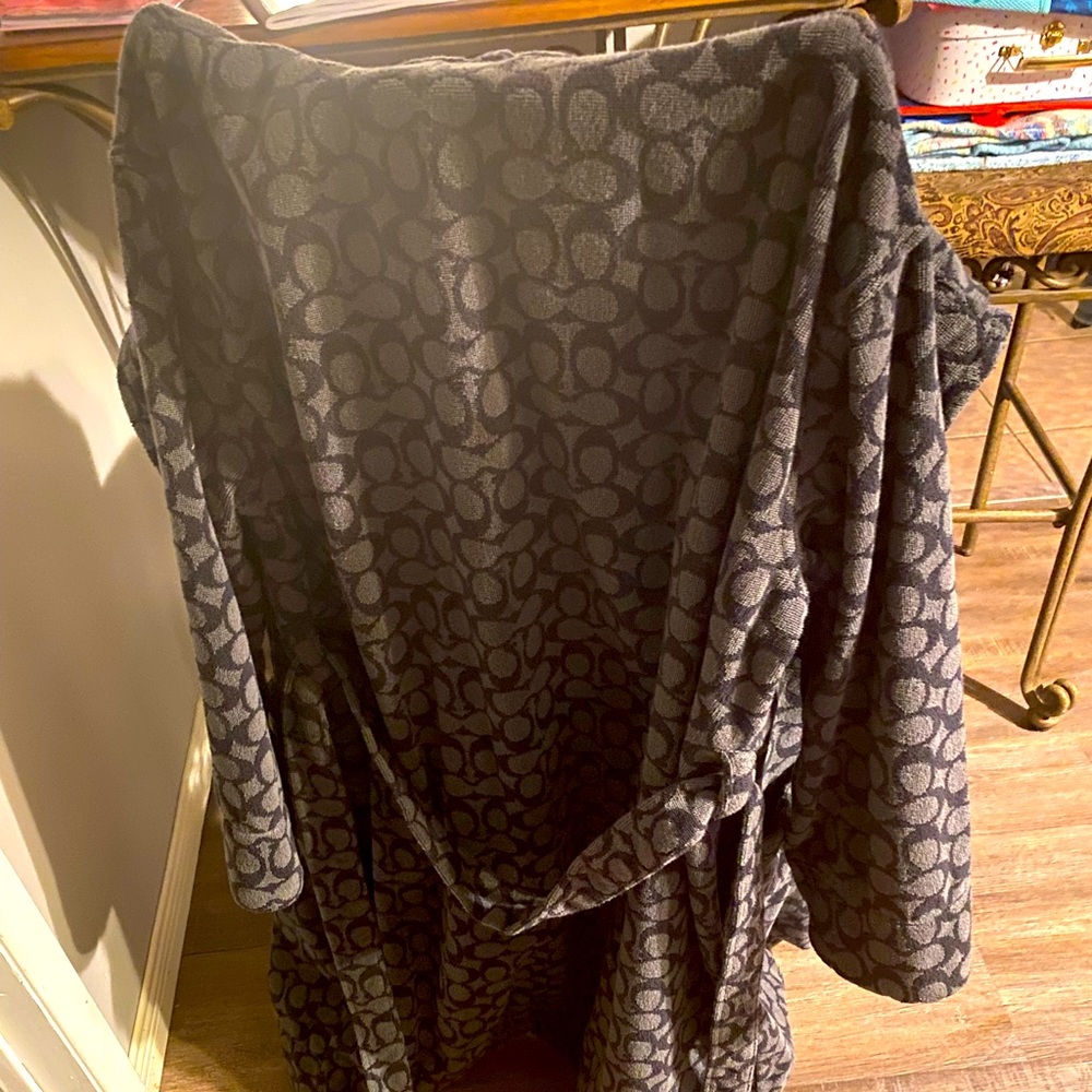 Brand new coach bathrobe with hood and pockets